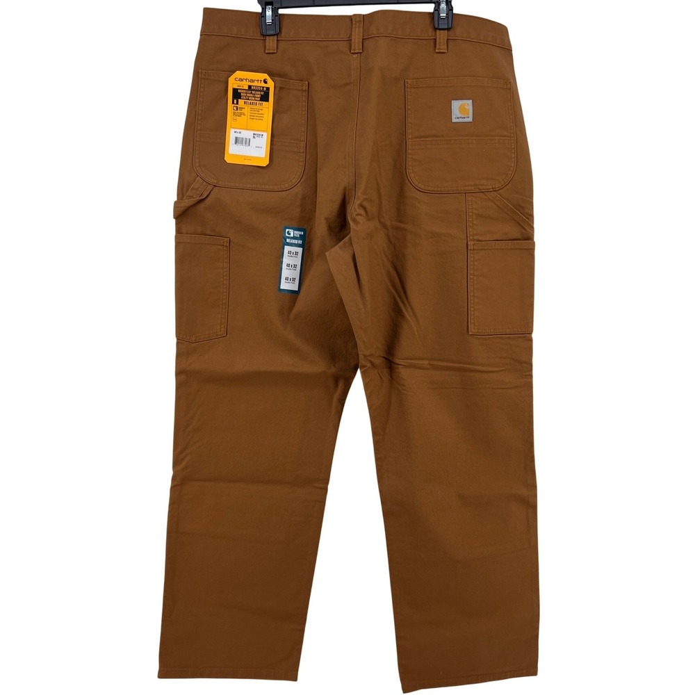 Carhartt BN3334M Men Brown Rugged Flex Duck Double Front Utility Pants 40x32 New